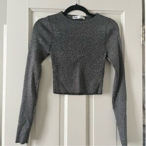 Zara Gray Crop Top